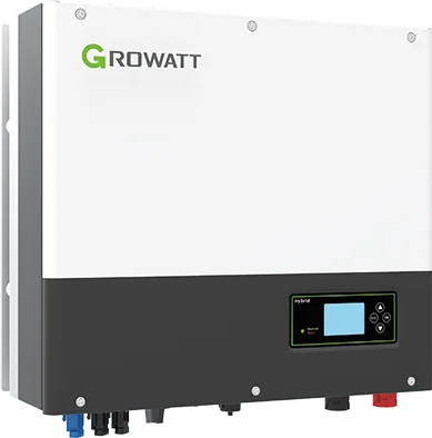 Falownik off-grid Growatt serii SPF z wyświetlaczem i zaciskami akumulatora