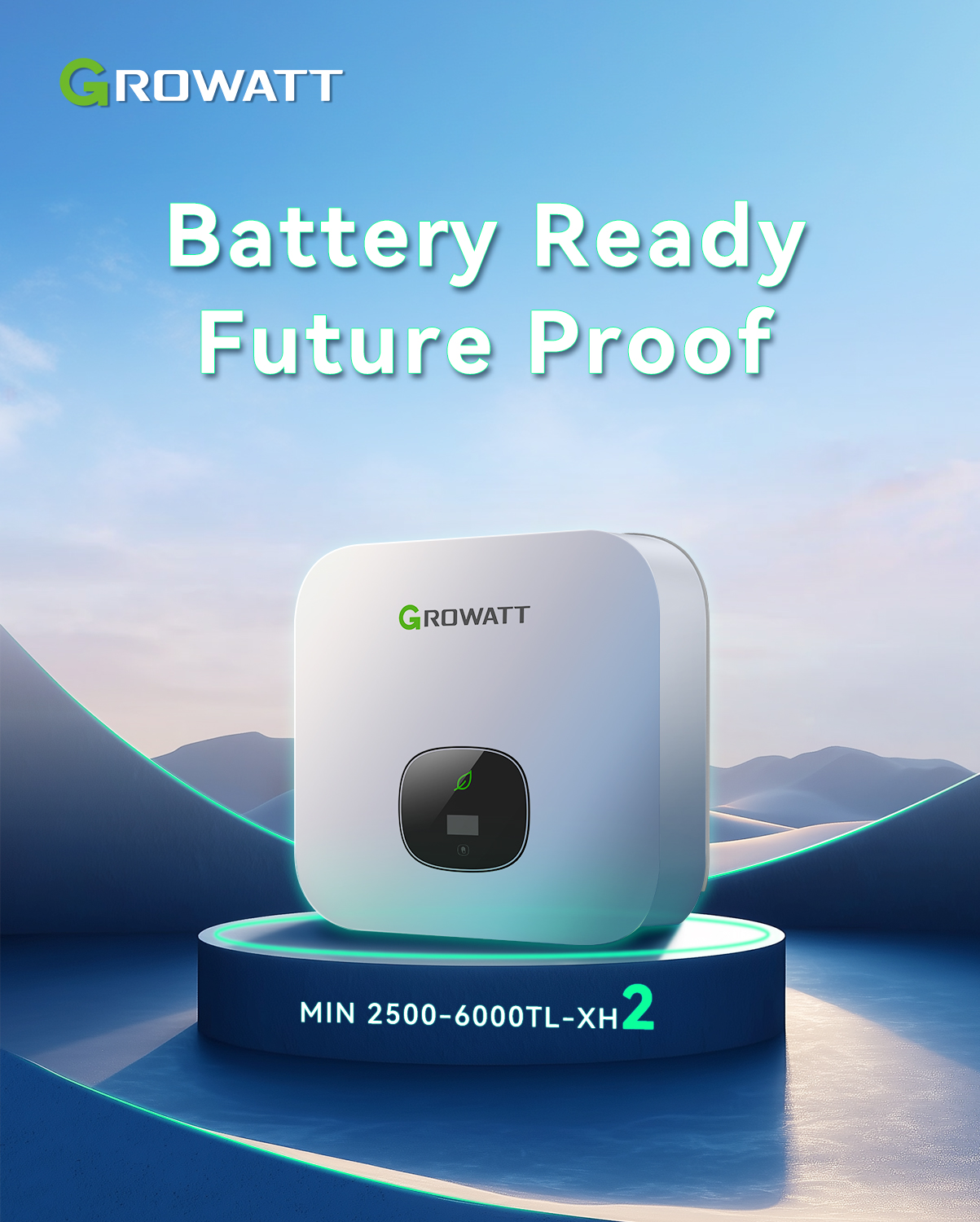 Falownik hybrydowy Growatt MIN 2500-6000TL-XH2 — battery ready