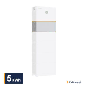 Growatt APX 5.0P-B3 — moduł bateryjny 5 kWh zaznaczony w stosie magazynu energii Growatt APX HV 2.0