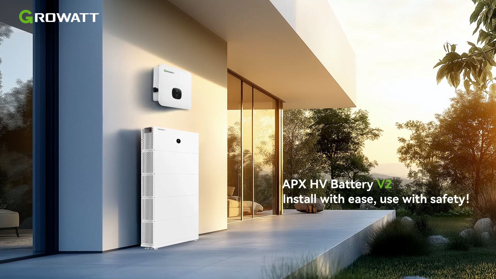 growatt apx bateria hv 01 Growatt APX Growatt APX HV Battery V2 — modułowa bateria wysokonapięciowa z falownikiem na ścianie domu