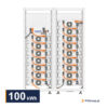 Growatt AXE 100 kWh – rackowy system magazynu energii – widok z przodu, 100 kWh, 20× moduł AXE 5.0H-E1 EU