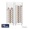 Growatt AXE 70 kWh – rackowy system magazynu energii – widok z przodu, 70 kWh, 14× moduł AXE 5.0H-E1 EU