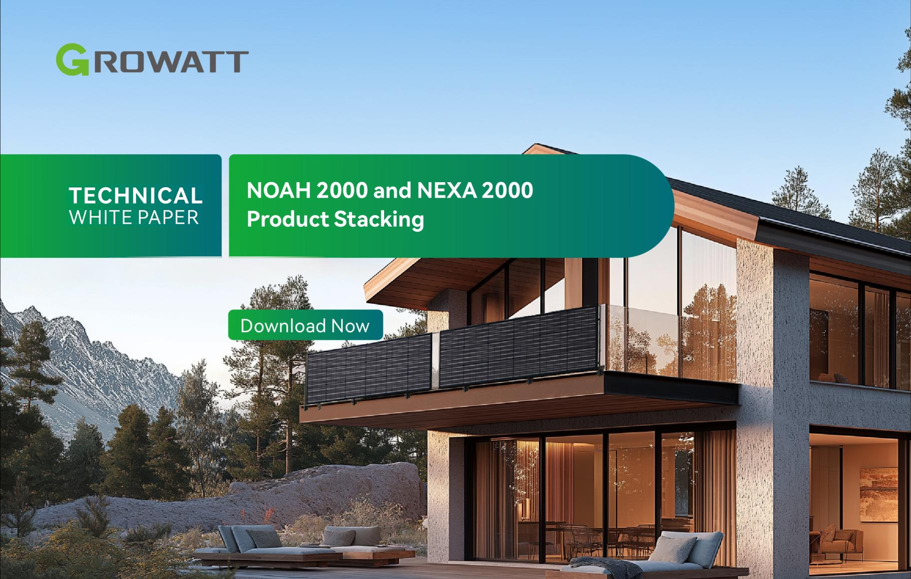 Growatt NOAH 2000 i NEXA 2000 — panele balkonowe z magazynem energii (okładka whitepapera)
