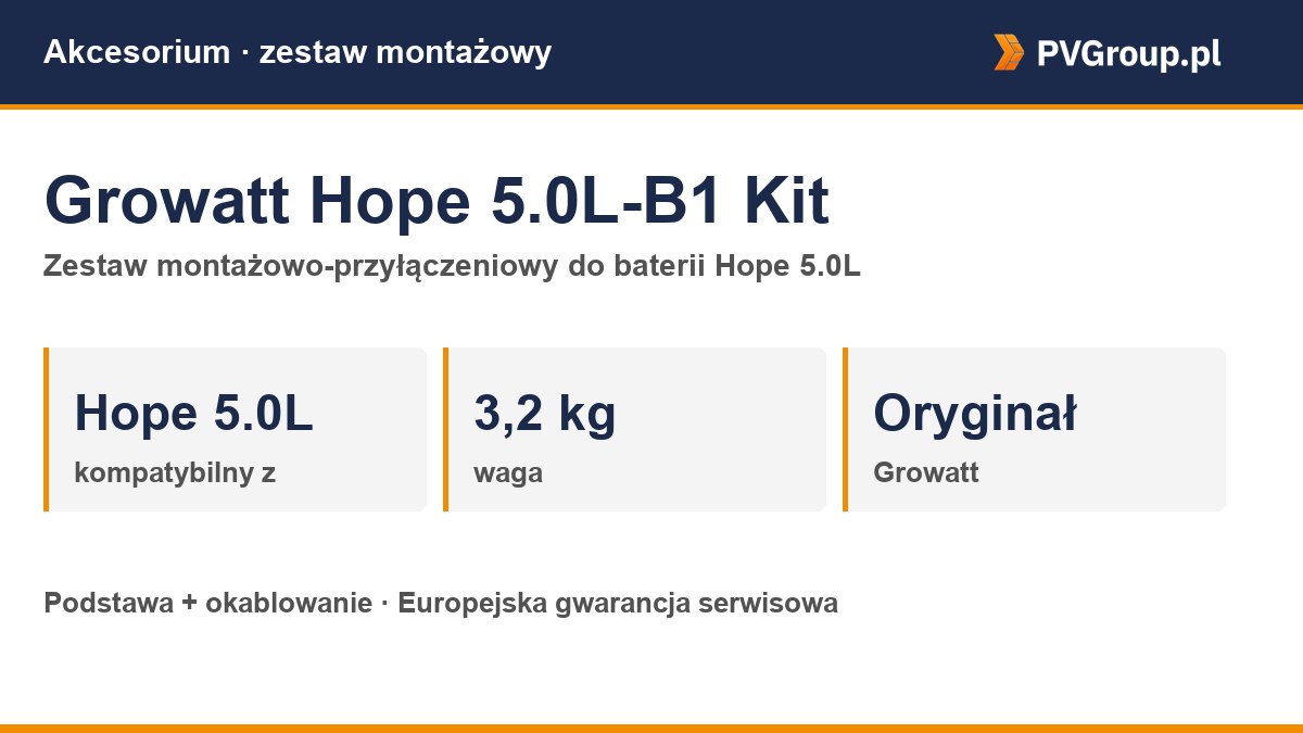 Growatt Hope 5.0L-B1 zestaw montażowy do baterii Hope 5.0L